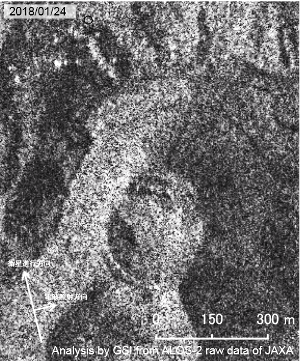 だいち２号による衛星SAR画像（2018年1月24日）
