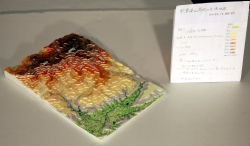 作品：中津峰山周辺の立体地図