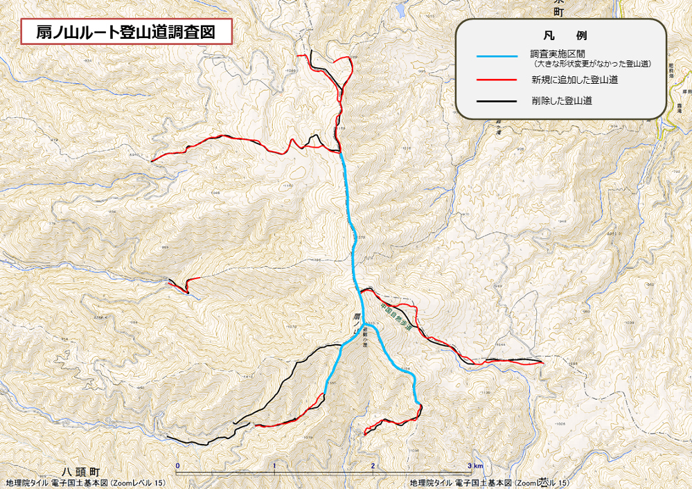 扇ノ山ルート登山道調査図