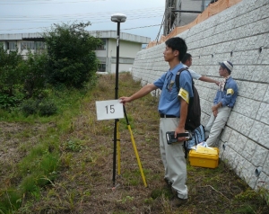 写真２：GPSによる位置計測