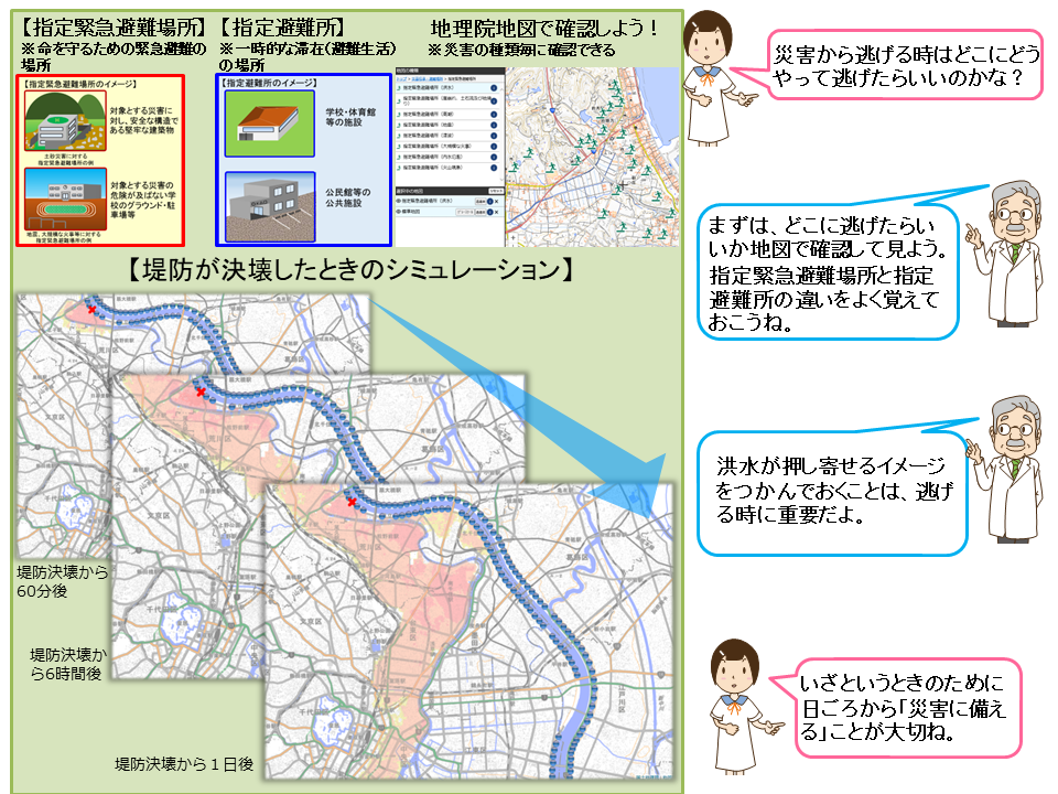 災害から逃げるの概略ポンチ絵
