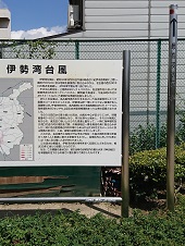 伊勢湾台風浸水位標識の写真