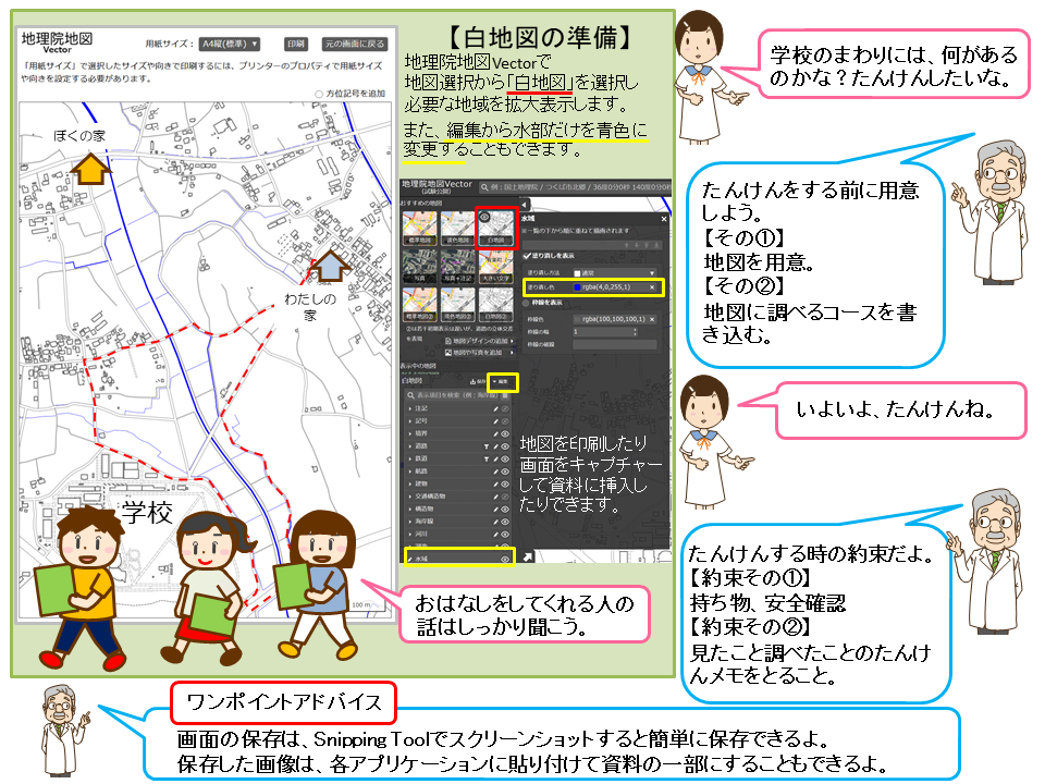 たんけんの計画の概略ポンチ絵