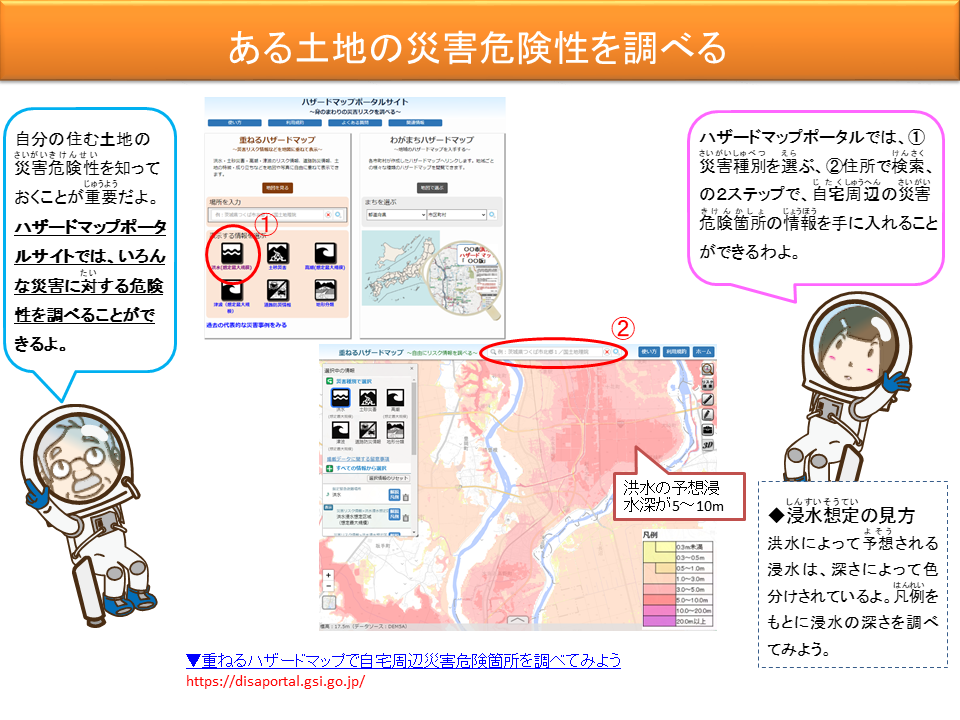 ある土地の災害危険性を調べる