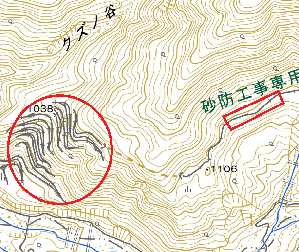 富山県立山町付近の地理院地図