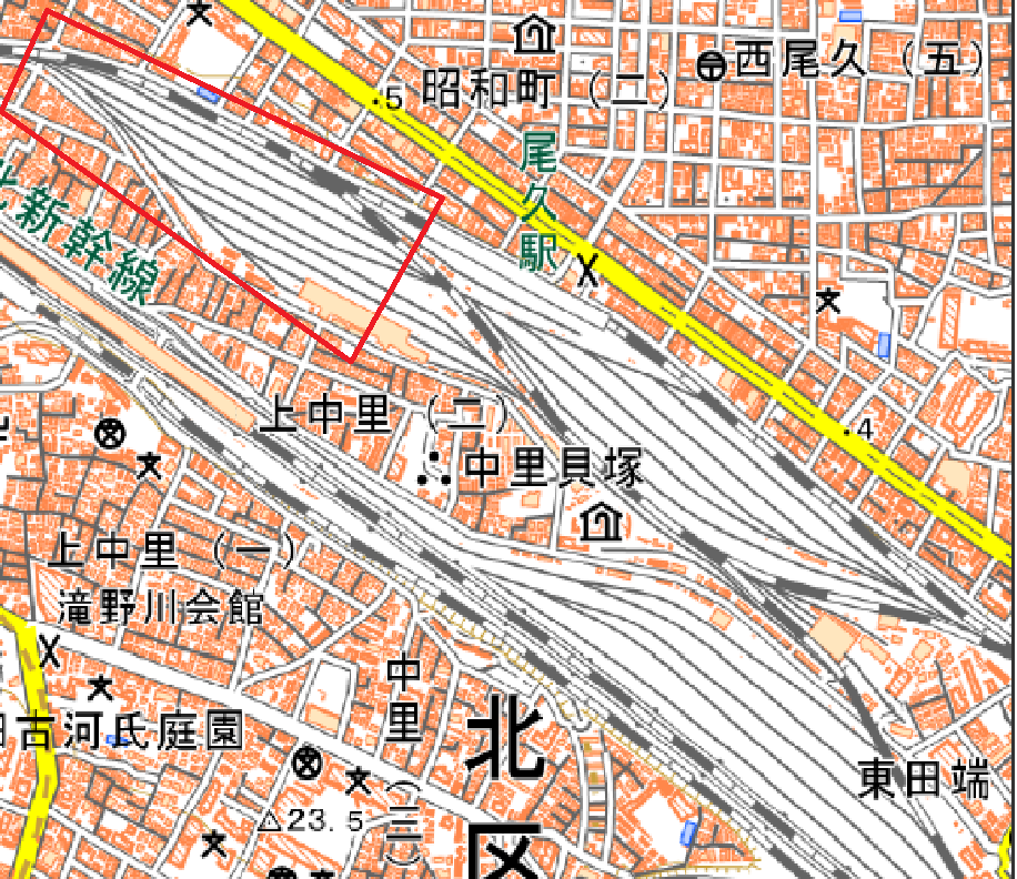 東京都北区付近の地理院地図