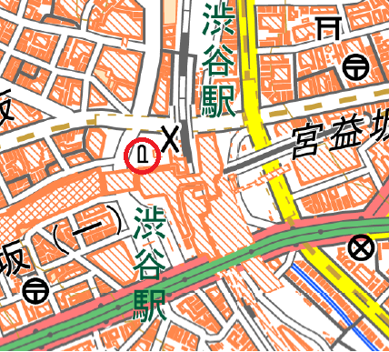 東京都渋谷区付近の地理院地図