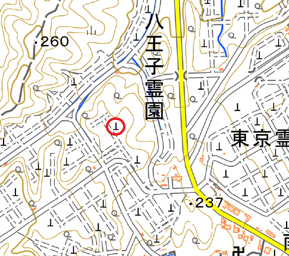 東京都八王子市付近の地理院地図