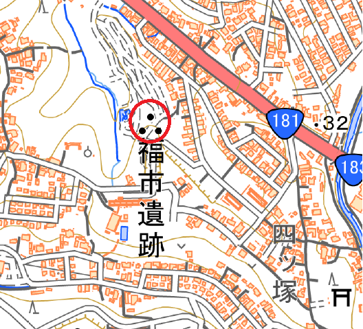 鳥取県米子市付近の地理院地図