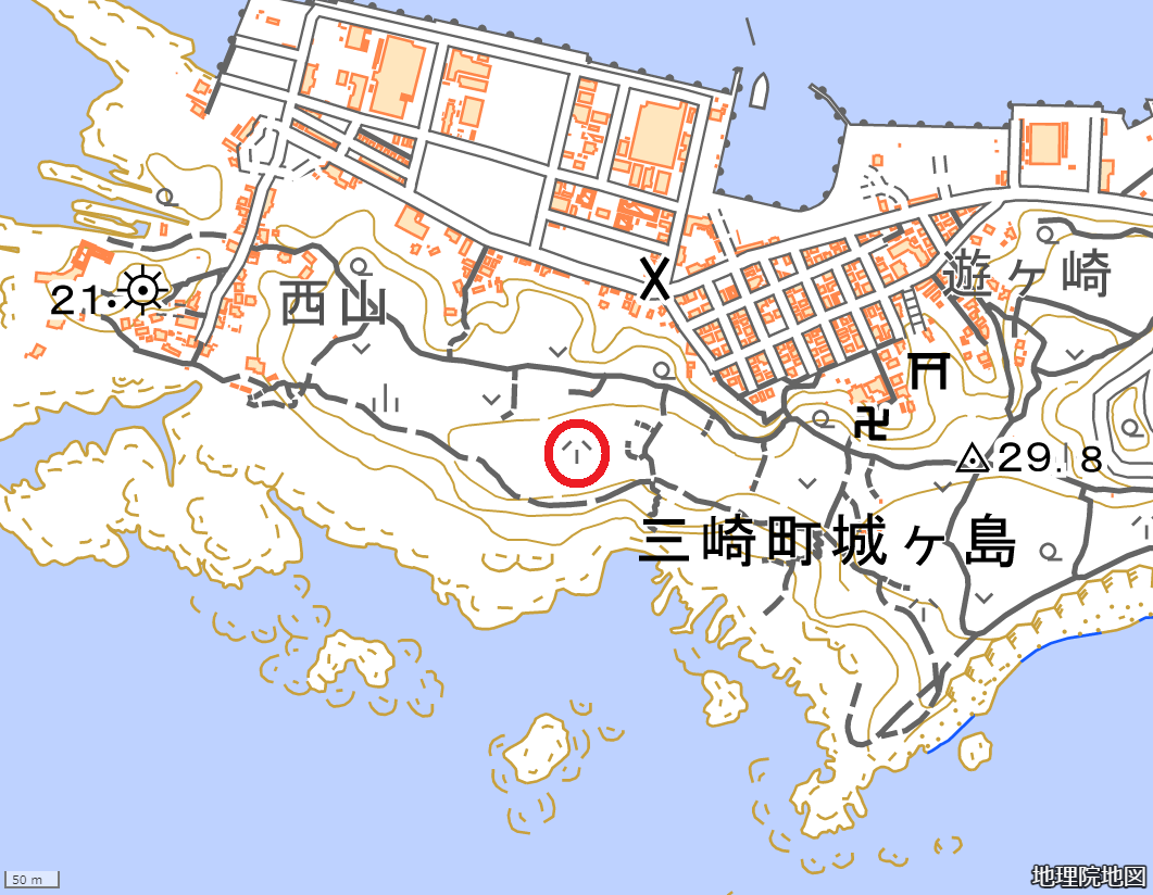 神奈川県城ヶ島付近の地理院地図