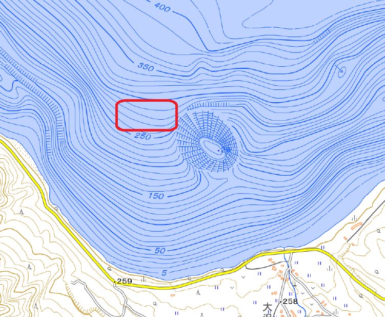 田沢湖付近の地理院地図