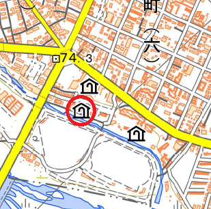 東京都立川市付近の地理院地図