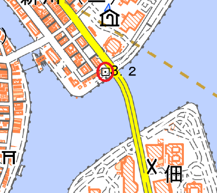 東京都中央区付近の地理院地図