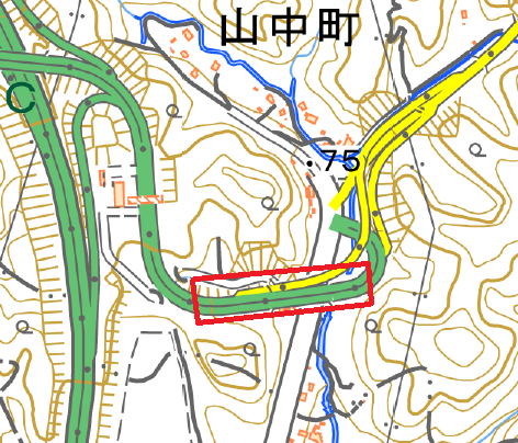 横須賀市山中町付近の地理院地図