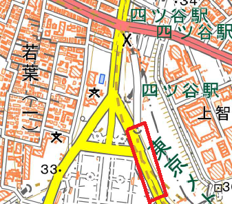 東京都新宿区付近の地理院地図