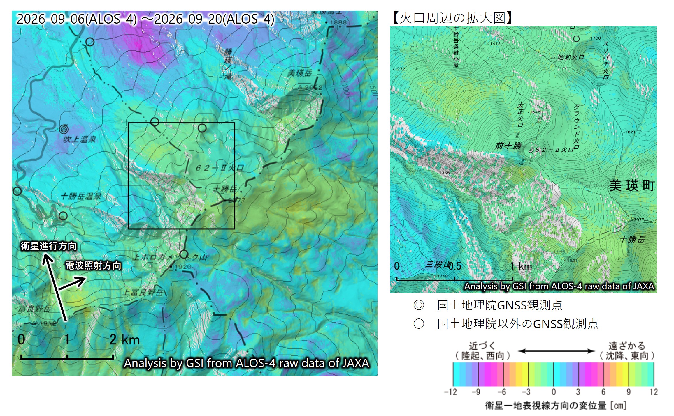 Fig.4 SAR interferograms (1st: 2026-09-06, 2nd: 2026-09-20)
